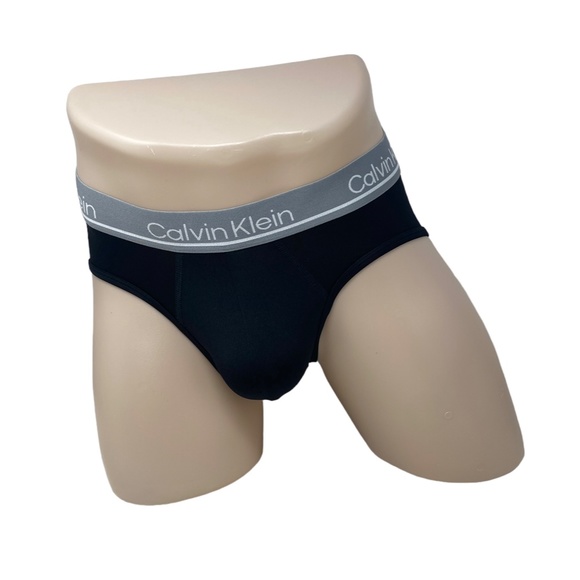 Calvin Klein Microfiber Black Hip Brief 4 Pack Underwear Men's Size NP24450009 - Picture 4 of 9